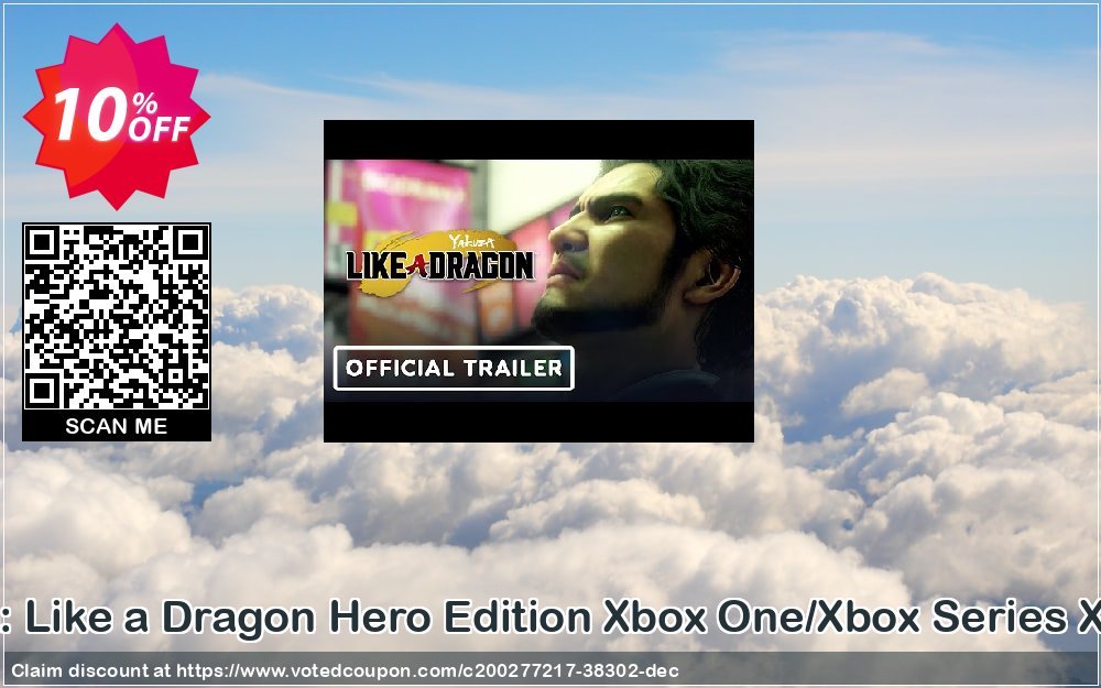Yakuza: Like a Dragon Hero Edition Xbox One/Xbox Series X|S, EU  Coupon Code May 2024, 10% OFF - VotedCoupon