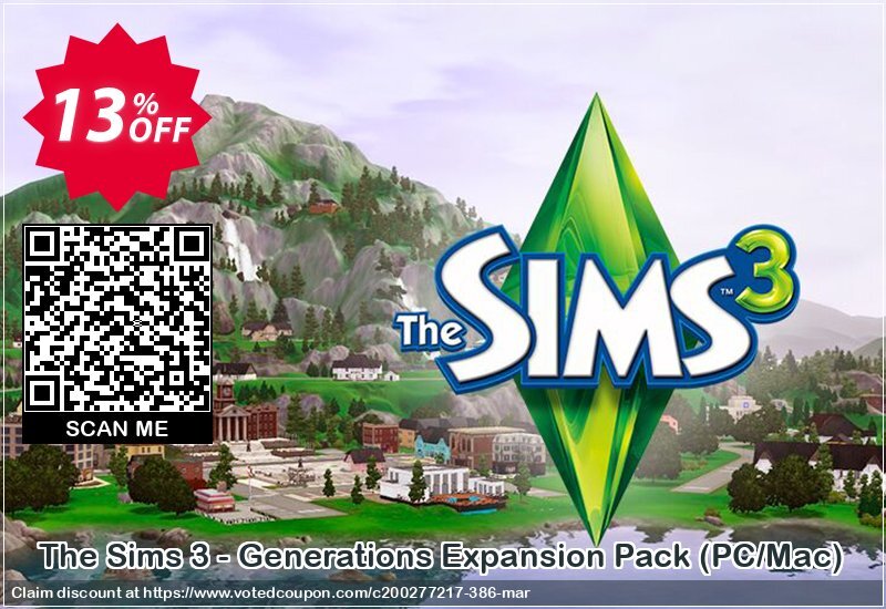 The Sims 3 - Generations Expansion Pack, PC/MAC  Coupon Code Apr 2024, 13% OFF - VotedCoupon