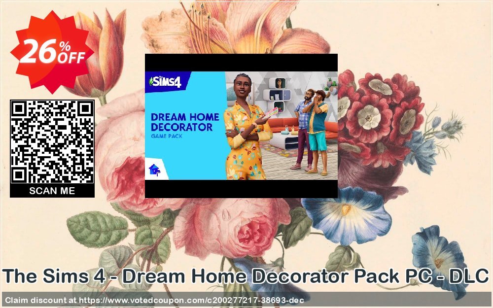 The Sims 4 - Dream Home Decorator Pack PC - DLC Coupon, discount The Sims 4 - Dream Home Decorator Pack PC - DLC Deal 2024 CDkeys. Promotion: The Sims 4 - Dream Home Decorator Pack PC - DLC Exclusive Sale offer 