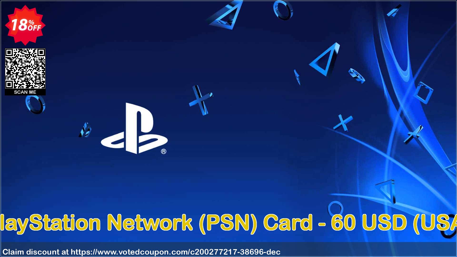 PS Network, PSN Card - 60 USD, USA  Coupon, discount PlayStation Network (PSN) Card - 60 USD (USA) Deal 2024 CDkeys. Promotion: PlayStation Network (PSN) Card - 60 USD (USA) Exclusive Sale offer 