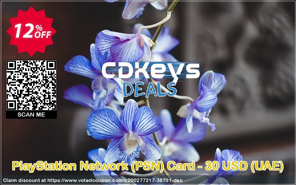 PS Network, PSN Card - 30 USD, UAE  Coupon, discount PlayStation Network (PSN) Card - 30 USD (UAE) Deal 2024 CDkeys. Promotion: PlayStation Network (PSN) Card - 30 USD (UAE) Exclusive Sale offer 