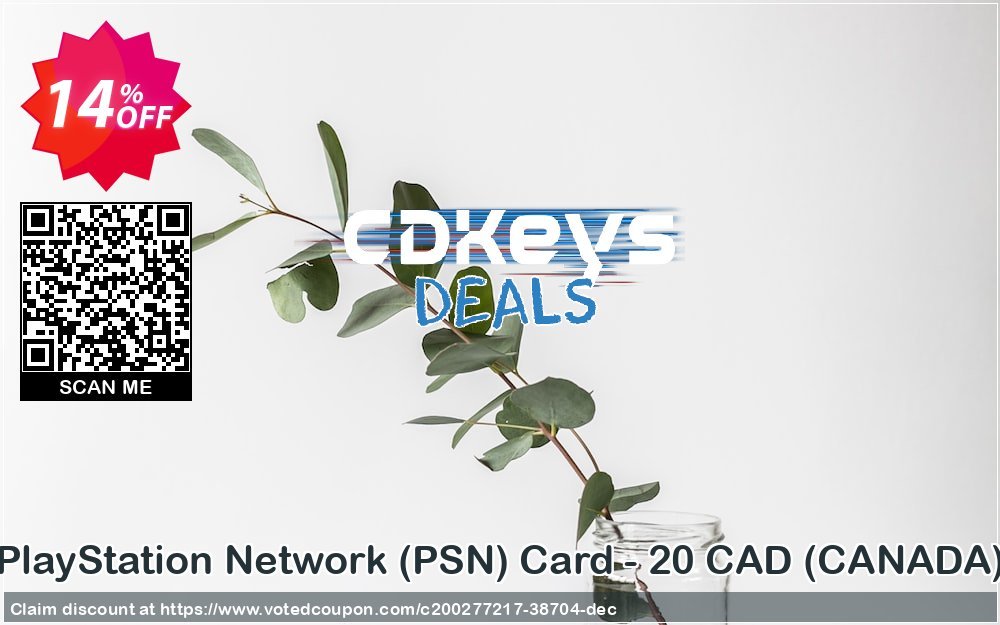 PS Network, PSN Card - 20 CAD, CANADA  Coupon, discount PlayStation Network (PSN) Card - 20 CAD (CANADA) Deal 2024 CDkeys. Promotion: PlayStation Network (PSN) Card - 20 CAD (CANADA) Exclusive Sale offer 