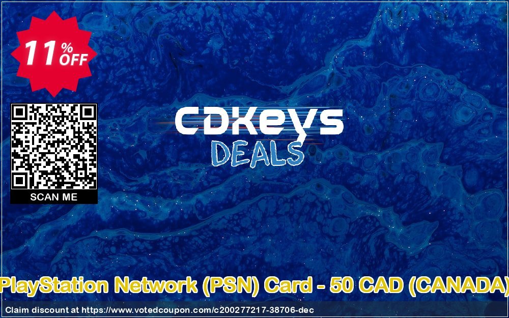 PS Network, PSN Card - 50 CAD, CANADA  Coupon Code Apr 2024, 11% OFF - VotedCoupon