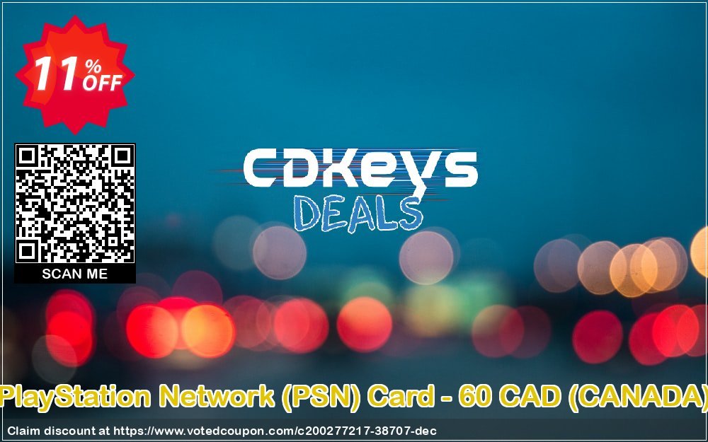 PS Network, PSN Card - 60 CAD, CANADA  Coupon, discount PlayStation Network (PSN) Card - 60 CAD (CANADA) Deal 2024 CDkeys. Promotion: PlayStation Network (PSN) Card - 60 CAD (CANADA) Exclusive Sale offer 