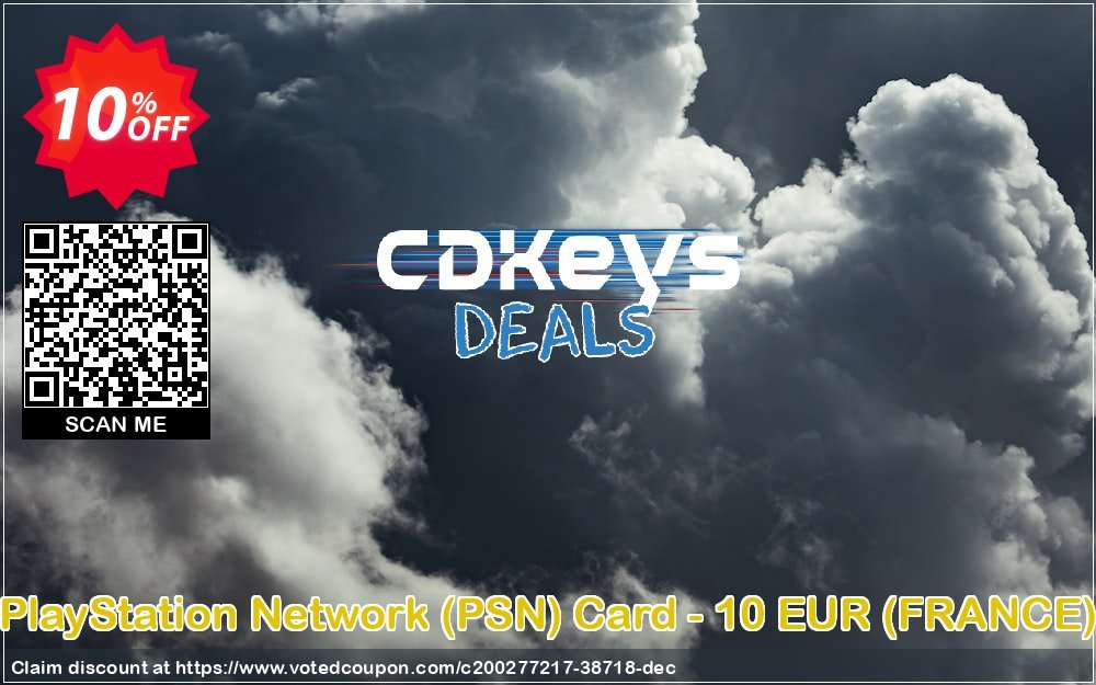 PS Network, PSN Card - 10 EUR, FRANCE  Coupon Code Apr 2024, 10% OFF - VotedCoupon