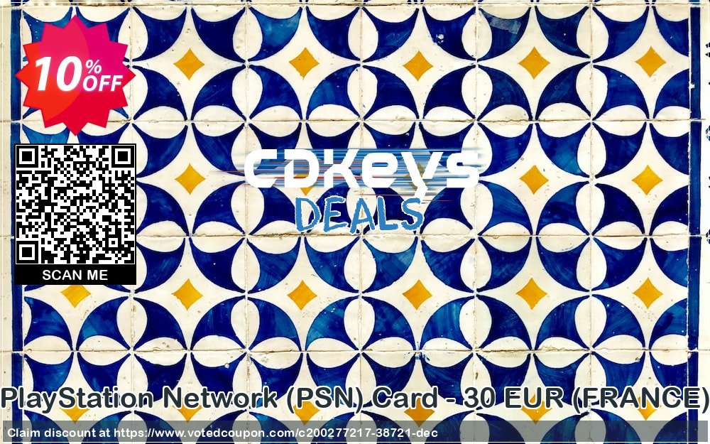 PS Network, PSN Card - 30 EUR, FRANCE  Coupon Code Apr 2024, 10% OFF - VotedCoupon