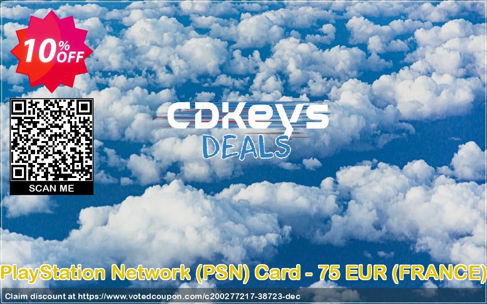 PS Network, PSN Card - 75 EUR, FRANCE  Coupon, discount PlayStation Network (PSN) Card - 75 EUR (FRANCE) Deal 2024 CDkeys. Promotion: PlayStation Network (PSN) Card - 75 EUR (FRANCE) Exclusive Sale offer 