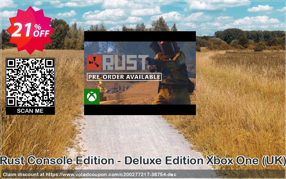 Rust Console Edition - Deluxe Edition Xbox One, UK  Coupon, discount Rust Console Edition - Deluxe Edition Xbox One (UK) Deal 2024 CDkeys. Promotion: Rust Console Edition - Deluxe Edition Xbox One (UK) Exclusive Sale offer 