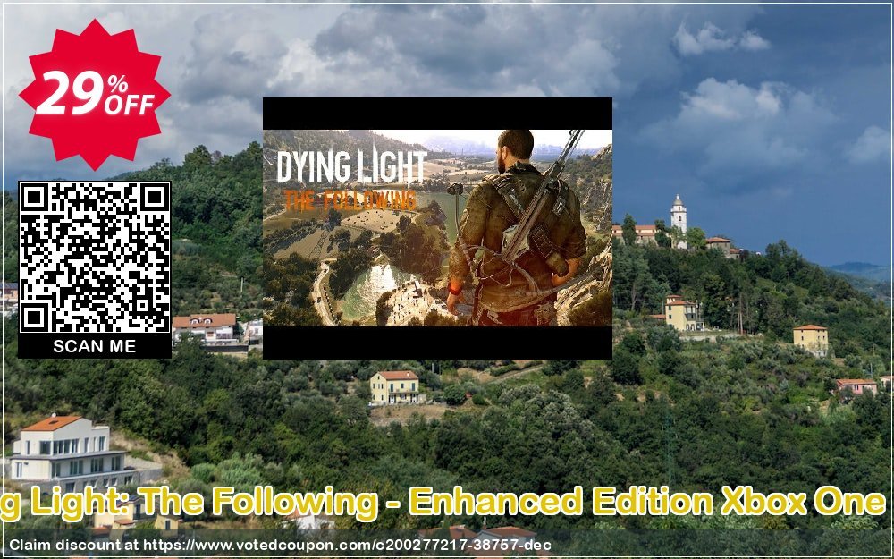 Dying Light: The Following - Enhanced Edition Xbox One, UK  Coupon, discount Dying Light: The Following - Enhanced Edition Xbox One (UK) Deal 2023 CDkeys. Promotion: Dying Light: The Following - Enhanced Edition Xbox One (UK) Exclusive Sale offer 