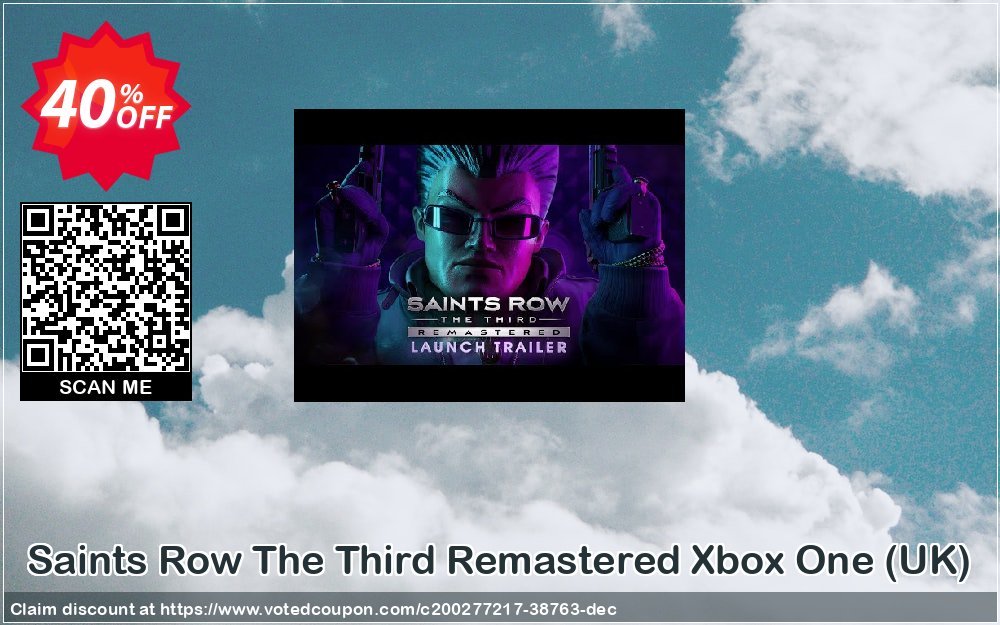 Saints Row The Third Remastered Xbox One, UK  Coupon, discount Saints Row The Third Remastered Xbox One (UK) Deal 2024 CDkeys. Promotion: Saints Row The Third Remastered Xbox One (UK) Exclusive Sale offer 