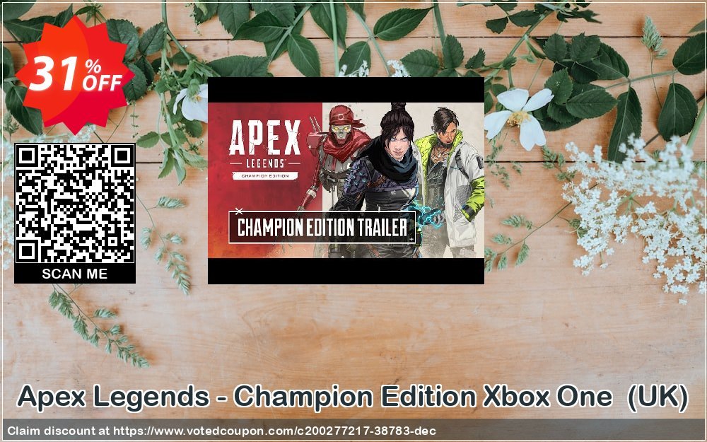 Apex Legends - Champion Edition Xbox One , UK  Coupon, discount Apex Legends - Champion Edition Xbox One  (UK) Deal 2023 CDkeys. Promotion: Apex Legends - Champion Edition Xbox One  (UK) Exclusive Sale offer 