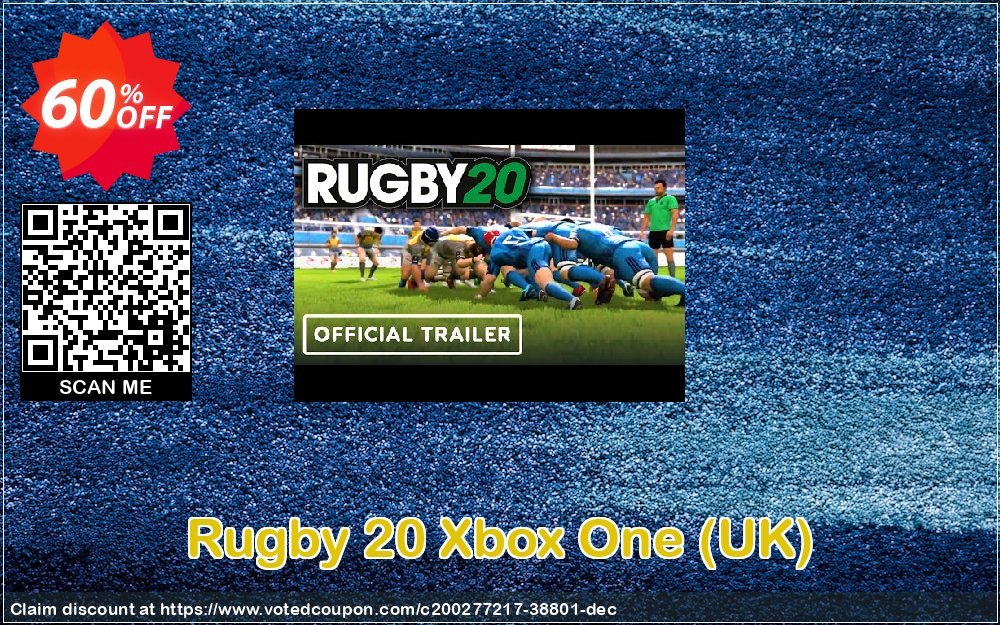 Rugby 20 Xbox One, UK  Coupon, discount Rugby 20 Xbox One (UK) Deal 2024 CDkeys. Promotion: Rugby 20 Xbox One (UK) Exclusive Sale offer 