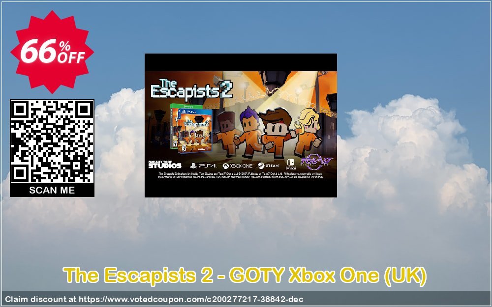 The Escapists 2 - GOTY Xbox One, UK  Coupon, discount The Escapists 2 - GOTY Xbox One (UK) Deal 2024 CDkeys. Promotion: The Escapists 2 - GOTY Xbox One (UK) Exclusive Sale offer 