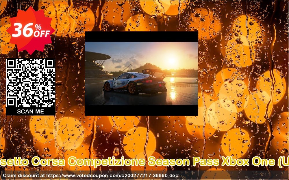 Assetto Corsa Competizione Season Pass Xbox One, UK  Coupon, discount Assetto Corsa Competizione Season Pass Xbox One (UK) Deal 2024 CDkeys. Promotion: Assetto Corsa Competizione Season Pass Xbox One (UK) Exclusive Sale offer 