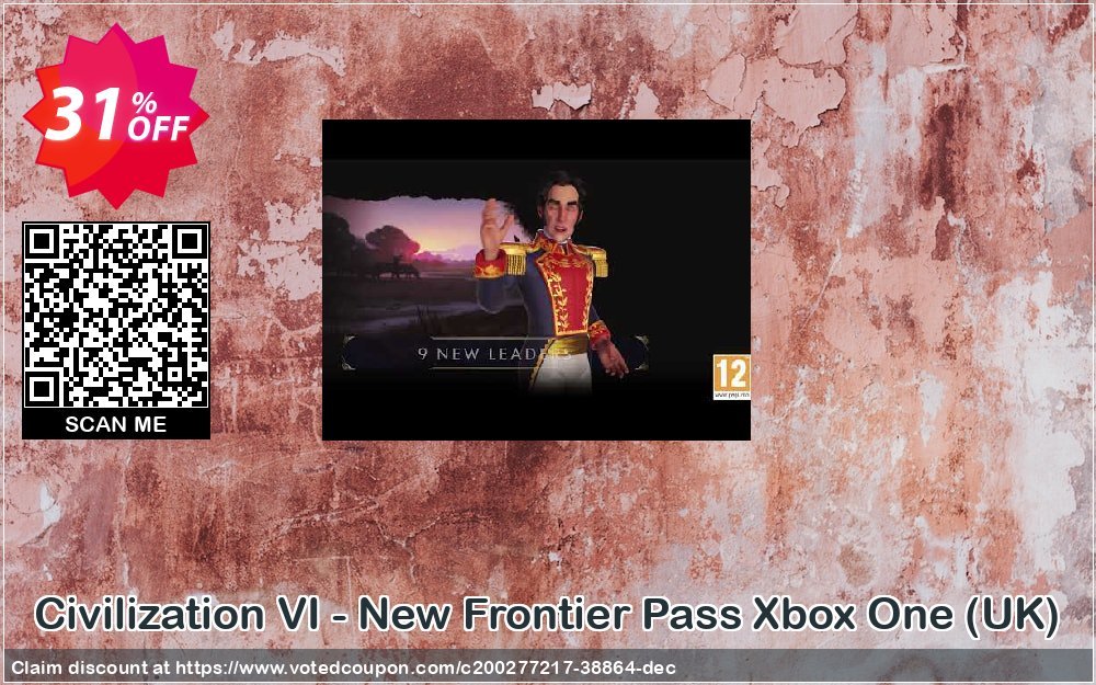 Civilization VI - New Frontier Pass Xbox One, UK  Coupon, discount Civilization VI - New Frontier Pass Xbox One (UK) Deal 2024 CDkeys. Promotion: Civilization VI - New Frontier Pass Xbox One (UK) Exclusive Sale offer 