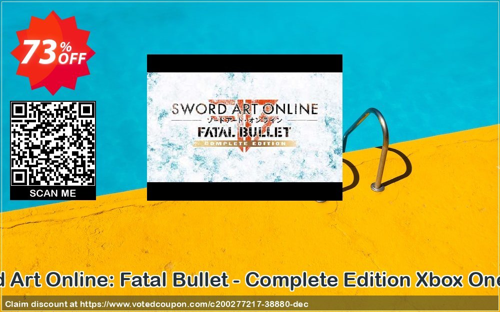 Sword Art Online: Fatal Bullet - Complete Edition Xbox One, UK  Coupon, discount Sword Art Online: Fatal Bullet - Complete Edition Xbox One (UK) Deal 2024 CDkeys. Promotion: Sword Art Online: Fatal Bullet - Complete Edition Xbox One (UK) Exclusive Sale offer 
