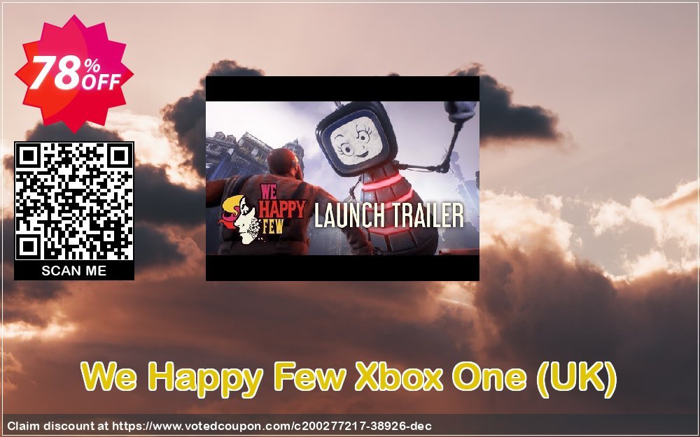 We Happy Few Xbox One, UK  Coupon, discount We Happy Few Xbox One (UK) Deal 2024 CDkeys. Promotion: We Happy Few Xbox One (UK) Exclusive Sale offer 