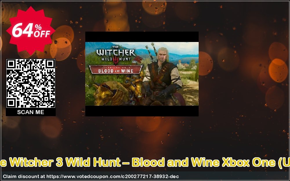 The Witcher 3 Wild Hunt – Blood and Wine Xbox One, UK  Coupon, discount The Witcher 3 Wild Hunt – Blood and Wine Xbox One (UK) Deal 2024 CDkeys. Promotion: The Witcher 3 Wild Hunt – Blood and Wine Xbox One (UK) Exclusive Sale offer 