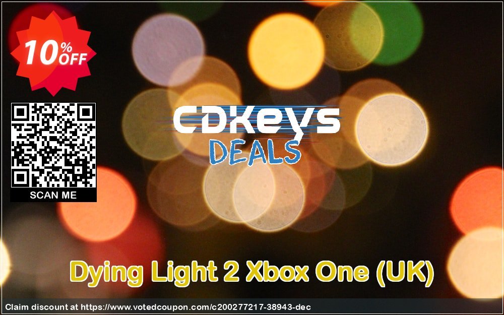 Dying Light 2 Xbox One, UK  Coupon, discount Dying Light 2 Xbox One (UK) Deal 2024 CDkeys. Promotion: Dying Light 2 Xbox One (UK) Exclusive Sale offer 