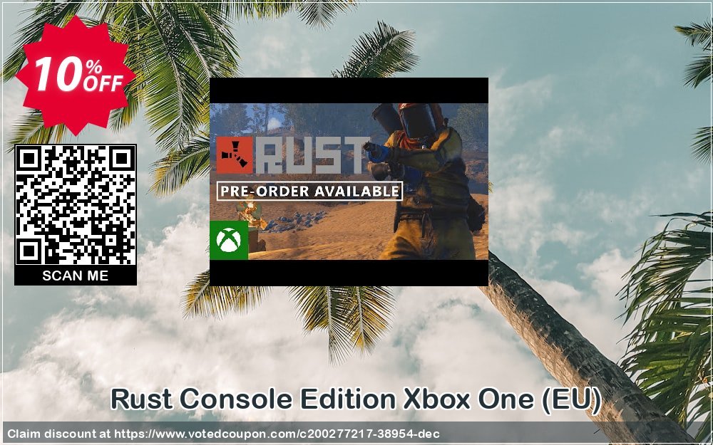 Rust Console Edition Xbox One, EU  Coupon, discount Rust Console Edition Xbox One (EU) Deal 2024 CDkeys. Promotion: Rust Console Edition Xbox One (EU) Exclusive Sale offer 