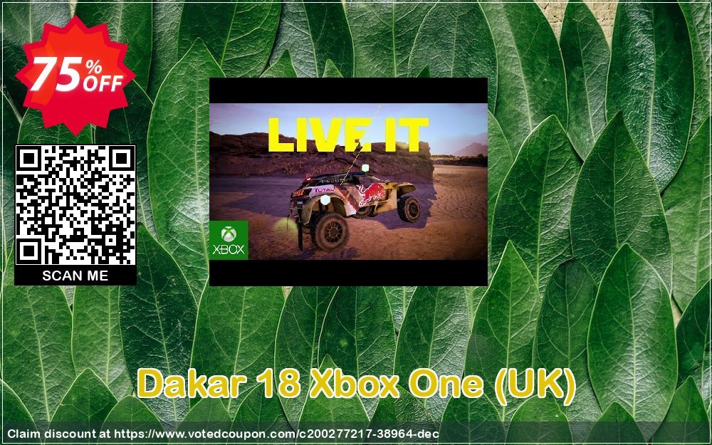 Dakar 18 Xbox One, UK  Coupon, discount Dakar 18 Xbox One (UK) Deal 2024 CDkeys. Promotion: Dakar 18 Xbox One (UK) Exclusive Sale offer 