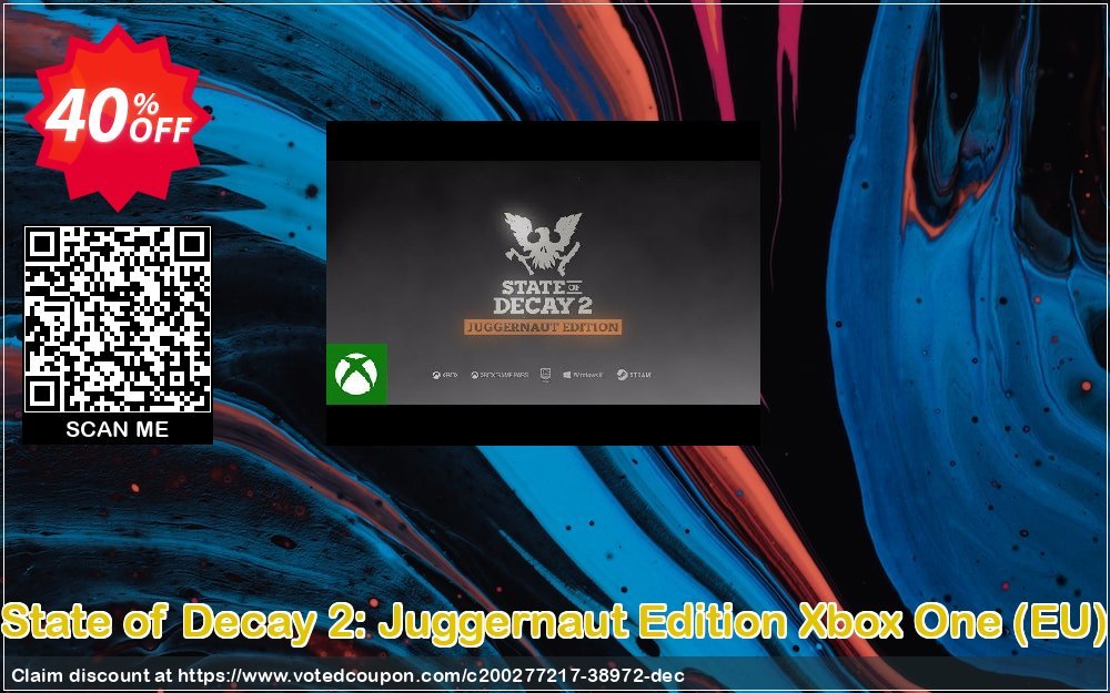 State of Decay 2: Juggernaut Edition Xbox One, EU  Coupon, discount State of Decay 2: Juggernaut Edition Xbox One (EU) Deal 2024 CDkeys. Promotion: State of Decay 2: Juggernaut Edition Xbox One (EU) Exclusive Sale offer 