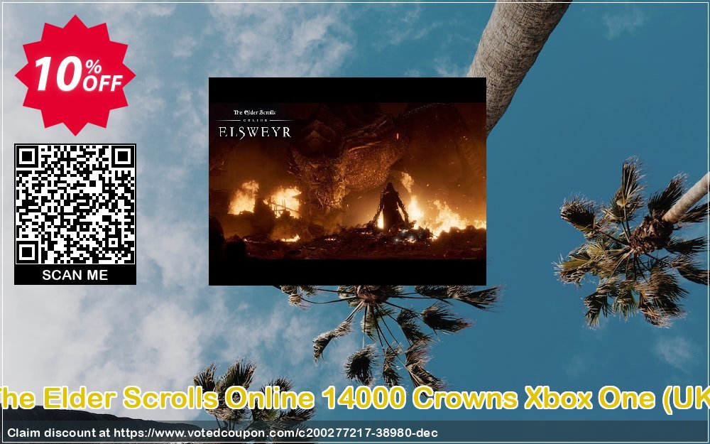 The Elder Scrolls Online 14000 Crowns Xbox One, UK  Coupon, discount The Elder Scrolls Online 14000 Crowns Xbox One (UK) Deal 2024 CDkeys. Promotion: The Elder Scrolls Online 14000 Crowns Xbox One (UK) Exclusive Sale offer 