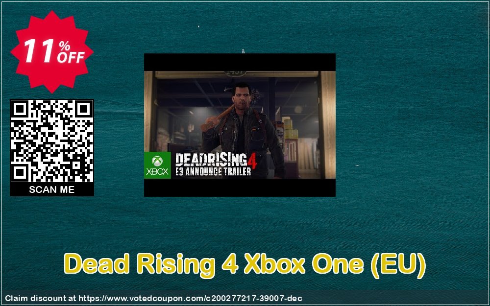 Dead Rising 4 Xbox One, EU  Coupon, discount Dead Rising 4 Xbox One (EU) Deal 2024 CDkeys. Promotion: Dead Rising 4 Xbox One (EU) Exclusive Sale offer 