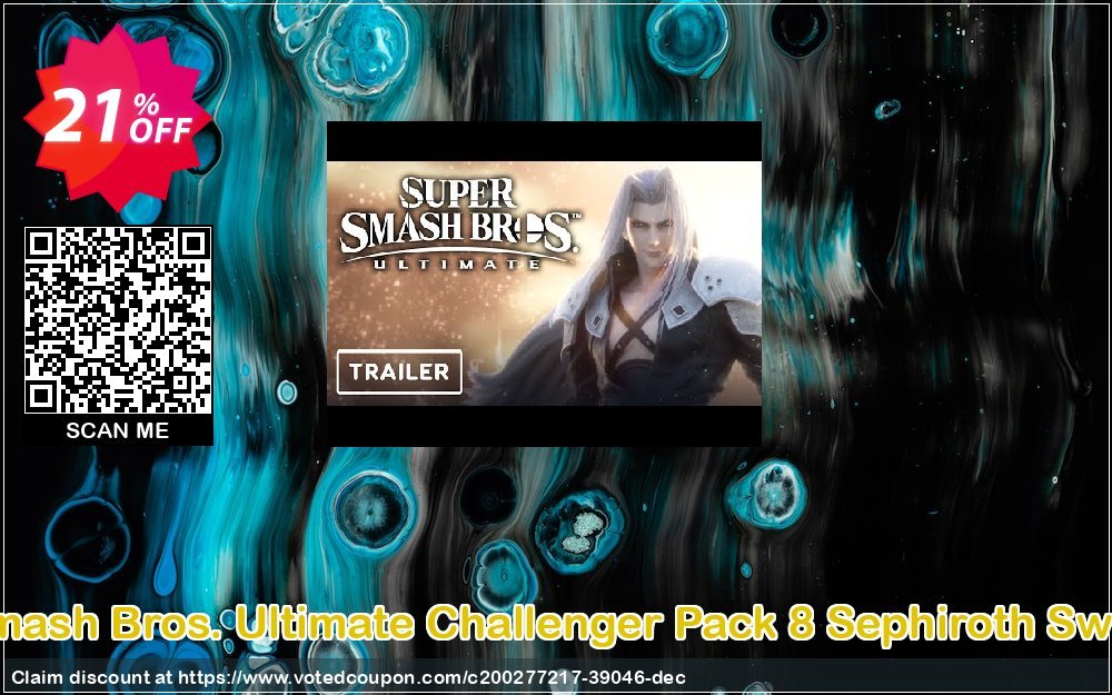 Super Smash Bros. Ultimate Challenger Pack 8 Sephiroth Switch, EU  Coupon, discount Super Smash Bros. Ultimate Challenger Pack 8 Sephiroth Switch (EU) Deal 2024 CDkeys. Promotion: Super Smash Bros. Ultimate Challenger Pack 8 Sephiroth Switch (EU) Exclusive Sale offer 