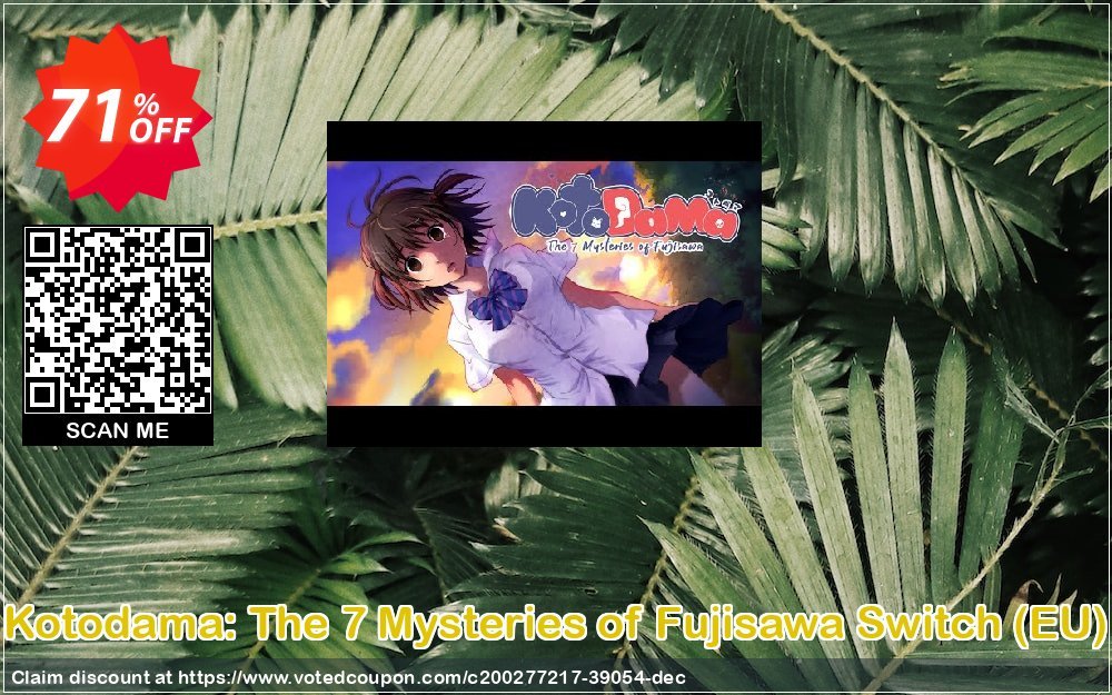 Kotodama: The 7 Mysteries of Fujisawa Switch, EU  Coupon, discount Kotodama: The 7 Mysteries of Fujisawa Switch (EU) Deal 2024 CDkeys. Promotion: Kotodama: The 7 Mysteries of Fujisawa Switch (EU) Exclusive Sale offer 