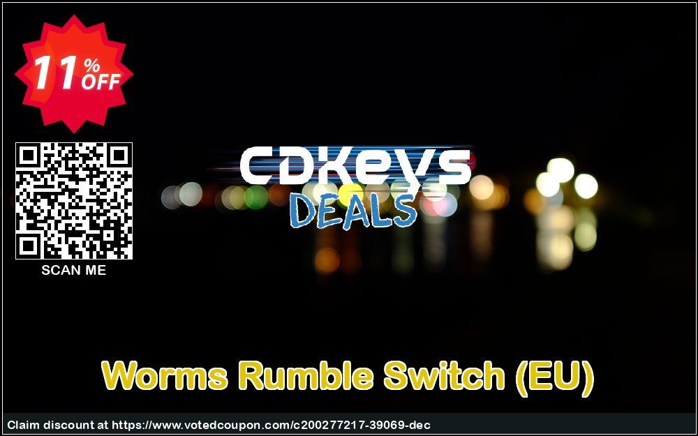 Worms Rumble Switch, EU  Coupon, discount Worms Rumble Switch (EU) Deal 2024 CDkeys. Promotion: Worms Rumble Switch (EU) Exclusive Sale offer 