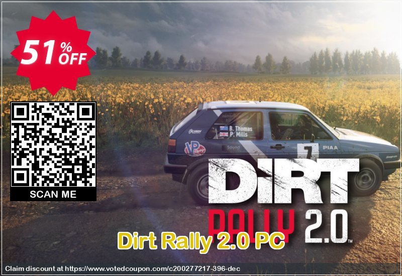 Dirt Rally 2.0 PC Coupon, discount Dirt Rally 2.0 PC Deal. Promotion: Dirt Rally 2.0 PC Exclusive offer 