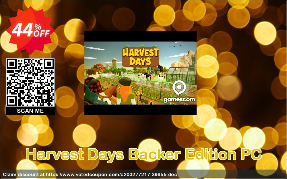 Harvest Days Backer Edition PC Coupon, discount Harvest Days Backer Edition PC Deal 2024 CDkeys. Promotion: Harvest Days Backer Edition PC Exclusive Sale offer 