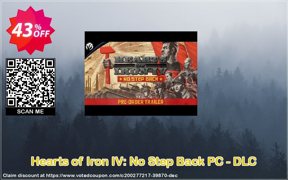 Hearts of Iron IV: No Step Back PC - DLC Coupon, discount Hearts of Iron IV: No Step Back PC - DLC Deal 2024 CDkeys. Promotion: Hearts of Iron IV: No Step Back PC - DLC Exclusive Sale offer 