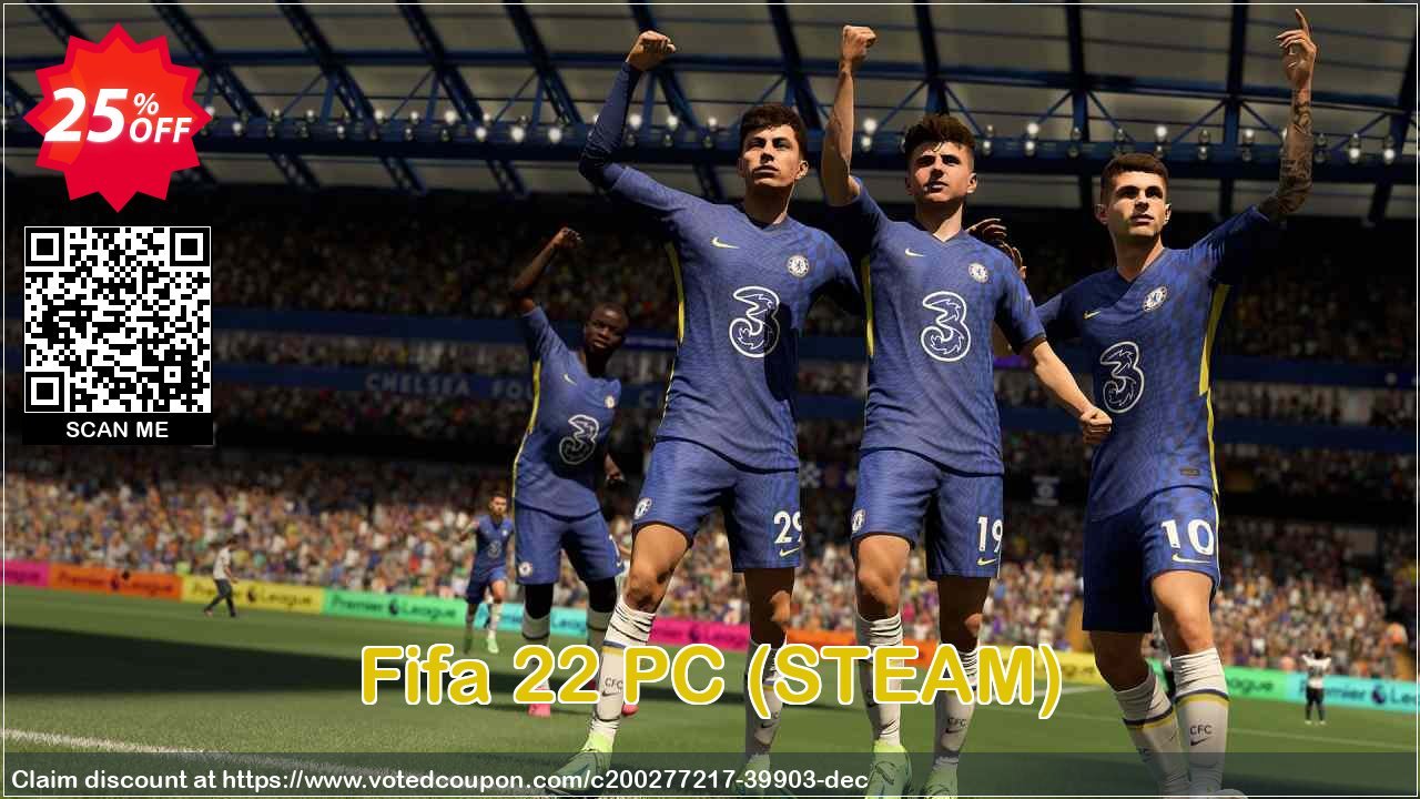 Fifa 22 PC, STEAM  Coupon, discount Fifa 22 PC (STEAM) Deal 2024 CDkeys. Promotion: Fifa 22 PC (STEAM) Exclusive Sale offer 