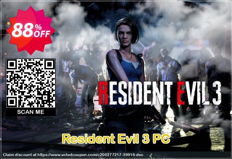 Resident Evil 3 PC Coupon Code May 2024, 88% OFF - VotedCoupon