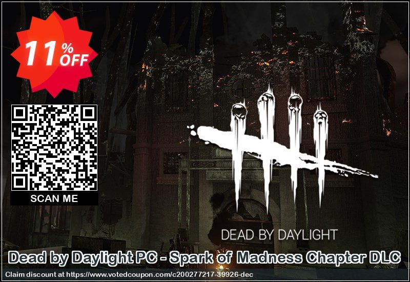 Dead by Daylight PC - Spark of Madness Chapter DLC Coupon, discount Dead by Daylight PC - Spark of Madness Chapter DLC Deal 2024 CDkeys. Promotion: Dead by Daylight PC - Spark of Madness Chapter DLC Exclusive Sale offer 