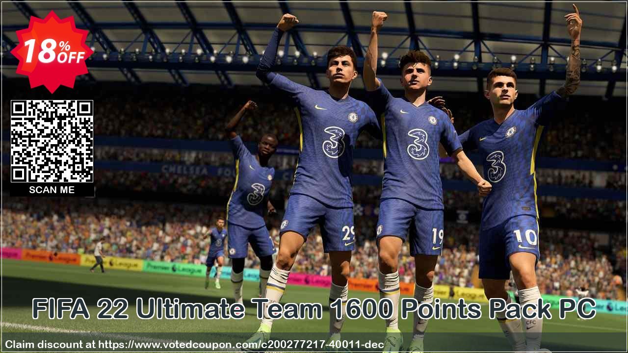 FIFA 22 Ultimate Team 1600 Points Pack PC Coupon Code Apr 2024, 18% OFF - VotedCoupon