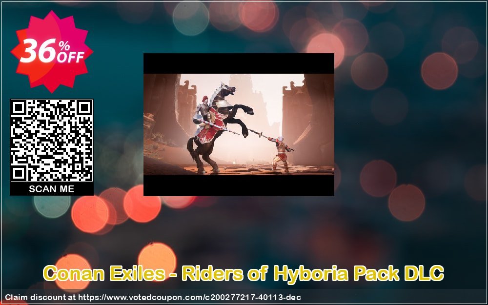 Conan Exiles - Riders of Hyboria Pack DLC Coupon, discount Conan Exiles - Riders of Hyboria Pack DLC Deal 2024 CDkeys. Promotion: Conan Exiles - Riders of Hyboria Pack DLC Exclusive Sale offer 
