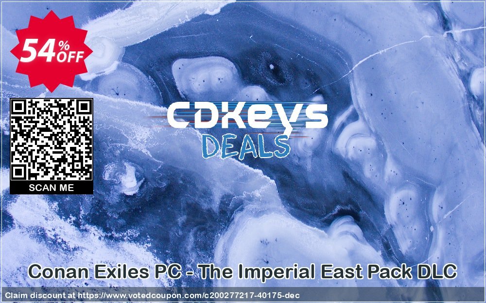 Conan Exiles PC - The Imperial East Pack DLC Coupon, discount Conan Exiles PC - The Imperial East Pack DLC Deal 2024 CDkeys. Promotion: Conan Exiles PC - The Imperial East Pack DLC Exclusive Sale offer 