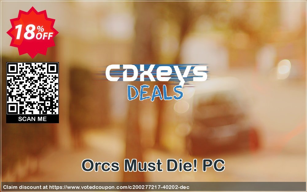 Orcs Must Die! PC Coupon, discount Orcs Must Die! PC Deal 2024 CDkeys. Promotion: Orcs Must Die! PC Exclusive Sale offer 