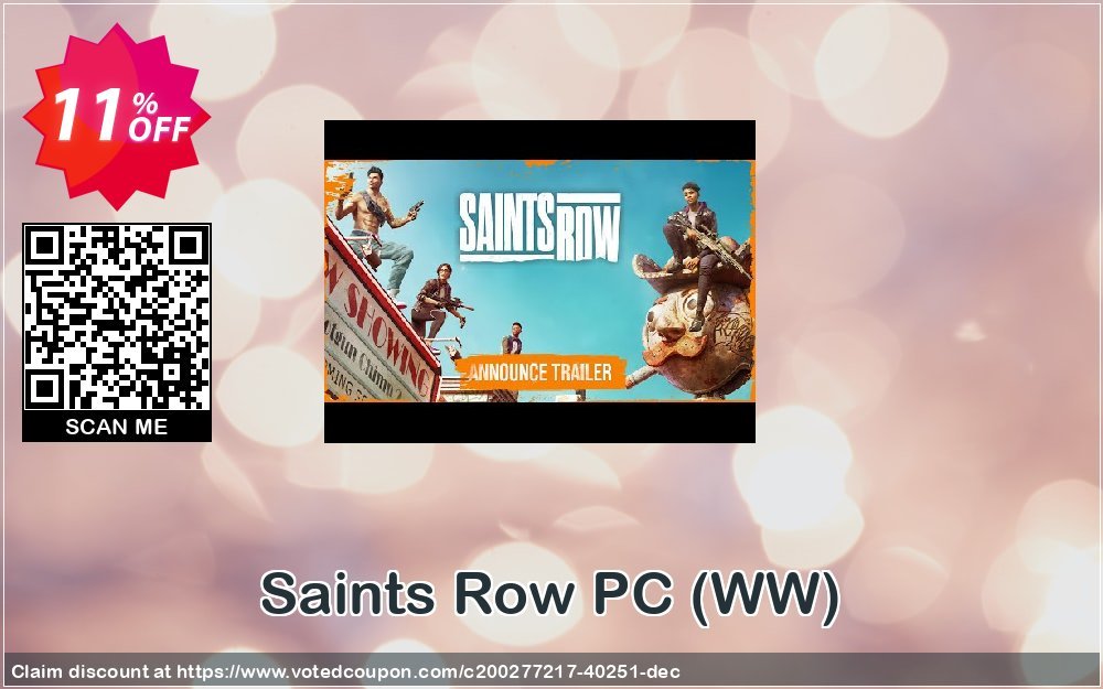Saints Row PC, WW  Coupon, discount Saints Row PC (WW) Deal 2024 CDkeys. Promotion: Saints Row PC (WW) Exclusive Sale offer 