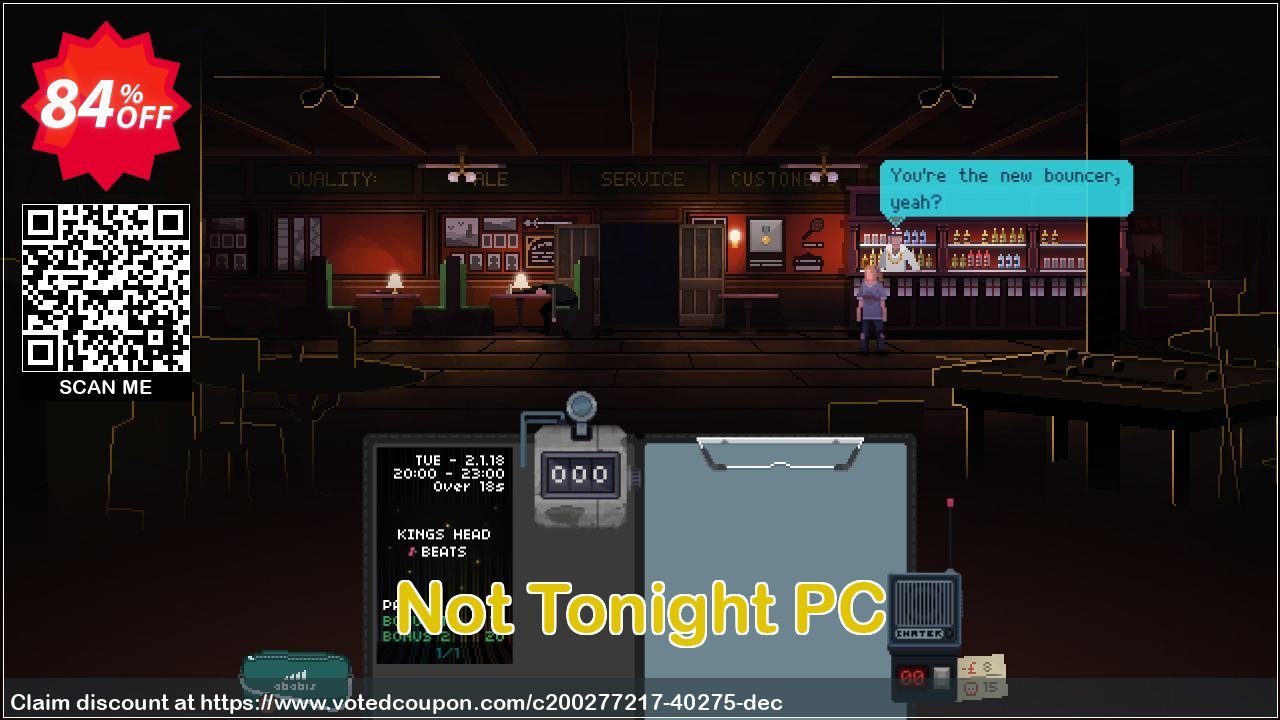 Not Tonight PC Coupon, discount Not Tonight PC Deal 2024 CDkeys. Promotion: Not Tonight PC Exclusive Sale offer 