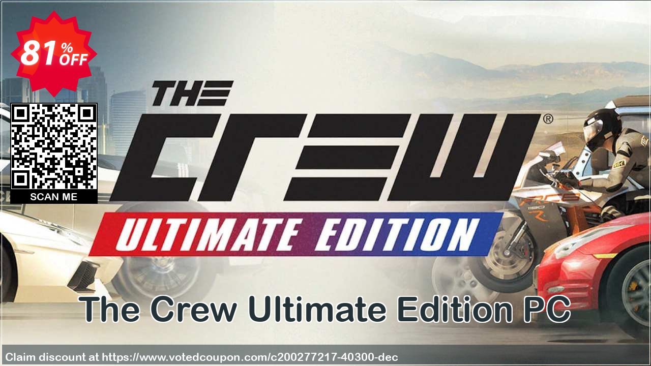 The Crew Ultimate Edition PC Coupon, discount The Crew Ultimate Edition PC Deal 2024 CDkeys. Promotion: The Crew Ultimate Edition PC Exclusive Sale offer 