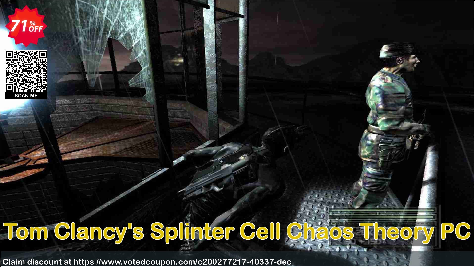 Tom Clancy&#039;s Splinter Cell Chaos Theory PC Coupon, discount Tom Clancy's Splinter Cell Chaos Theory PC Deal 2024 CDkeys. Promotion: Tom Clancy's Splinter Cell Chaos Theory PC Exclusive Sale offer 