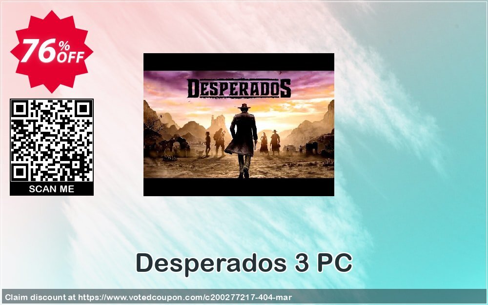 Desperados 3 PC Coupon, discount Desperados 3 PC Deal. Promotion: Desperados 3 PC Exclusive offer 