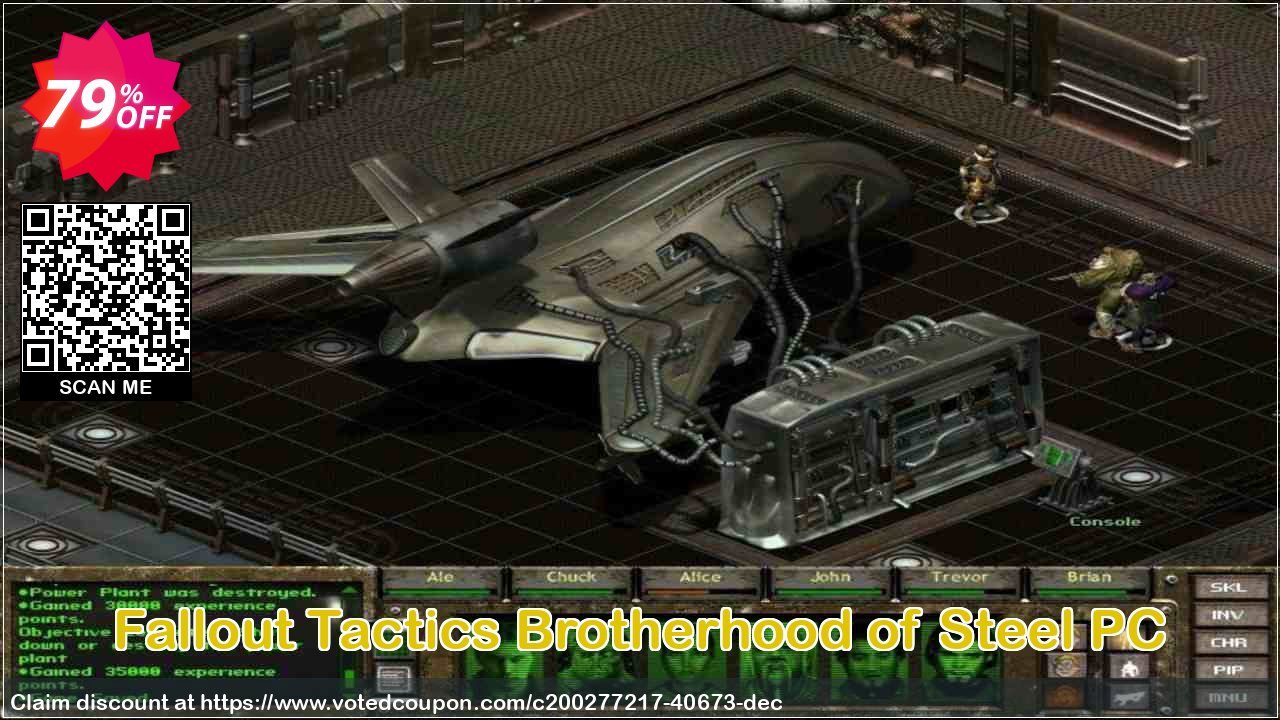 Fallout Tactics Brotherhood of Steel PC Coupon, discount Fallout Tactics Brotherhood of Steel PC Deal 2024 CDkeys. Promotion: Fallout Tactics Brotherhood of Steel PC Exclusive Sale offer 