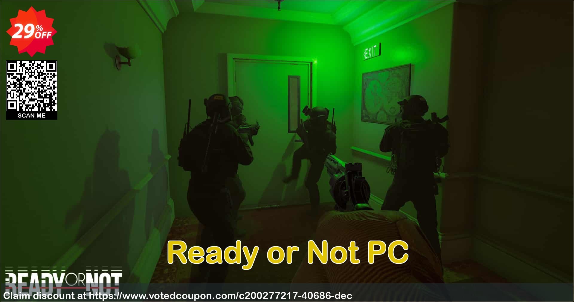 Ready or Not PC Coupon, discount Ready or Not PC Deal 2024 CDkeys. Promotion: Ready or Not PC Exclusive Sale offer 