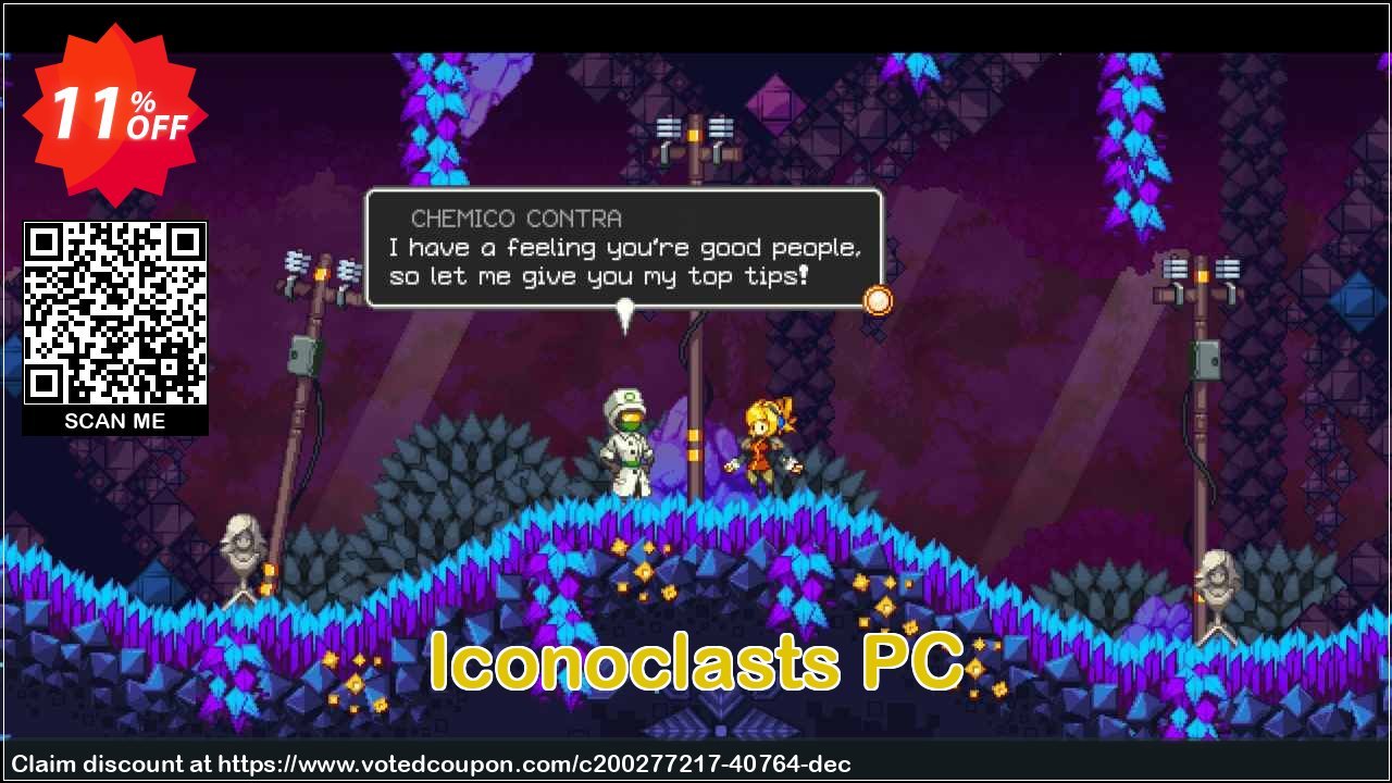 Iconoclasts PC Coupon, discount Iconoclasts PC Deal 2024 CDkeys. Promotion: Iconoclasts PC Exclusive Sale offer 