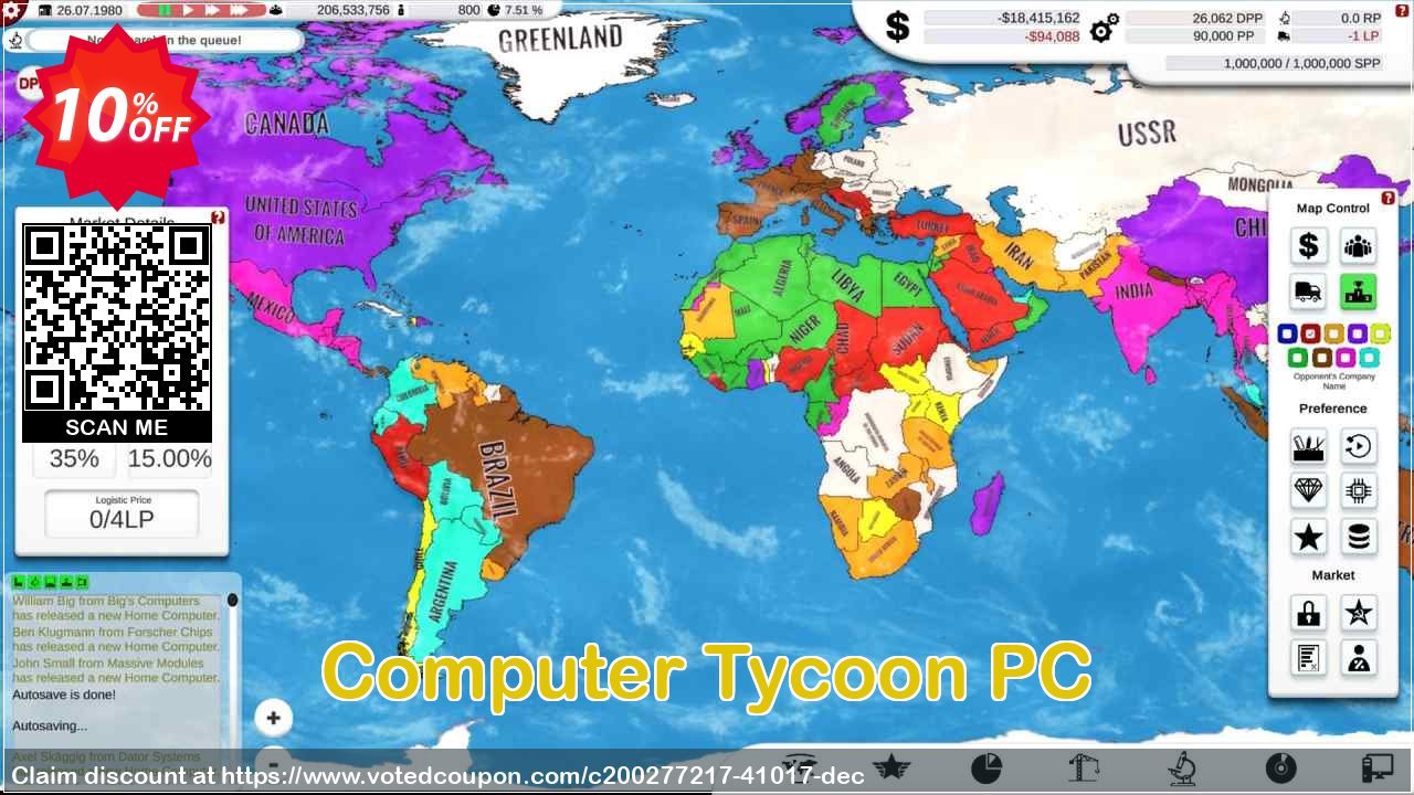 Computer Tycoon PC Coupon, discount Computer Tycoon PC Deal 2024 CDkeys. Promotion: Computer Tycoon PC Exclusive Sale offer 